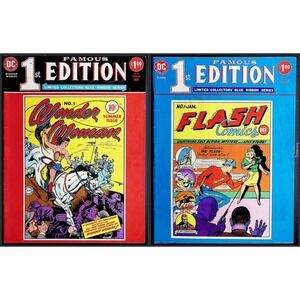 Wonder Woman & Flash Treasury Comic Lot Famous 1st Edition DC Blue Ribbon Series